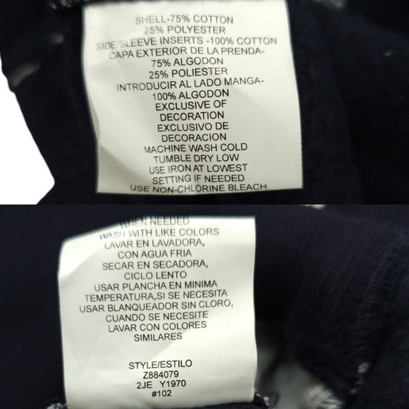 Izod Jeans Quarter Zip Pullover Sweatshirt Top Boys Size S/8 Navy Blue Gray NEW - Picture 8 of 16